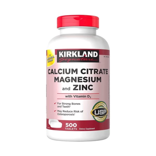 مکمل کلسیم سیترات منیزیم زینک کرکلند ۵۰۰ عددی Kirkland